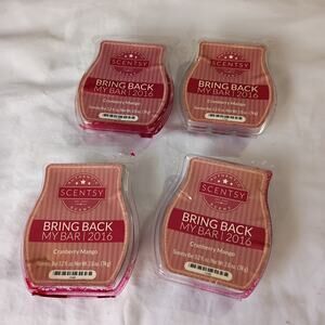 Scentsy Bar CRANBERRY MANGO 3.2 oz Authentic(Set of 4) scented wax